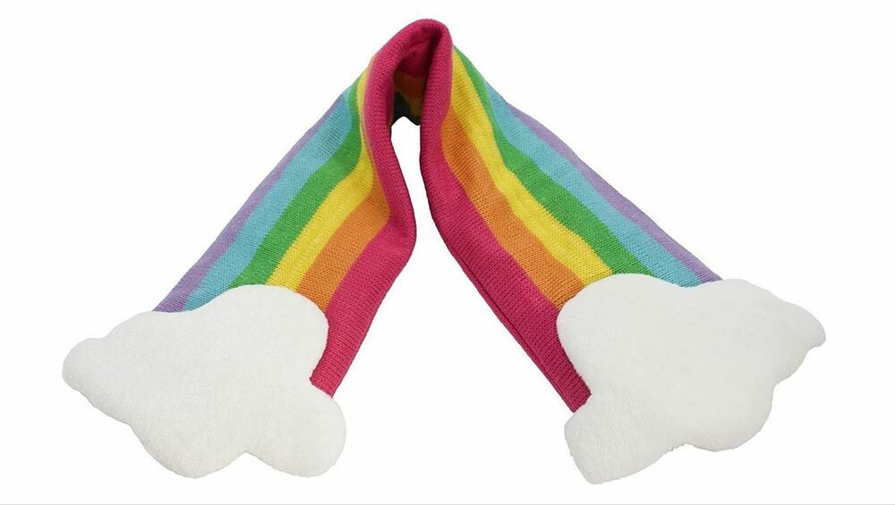 New Knit Warming Lavender & Buckwheat Rainbow & Clouds Neck Body Warmer